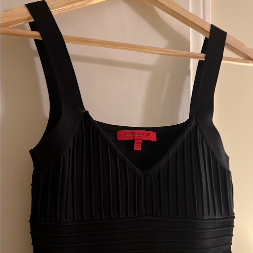 Wow Couture Black Pleated Dress
